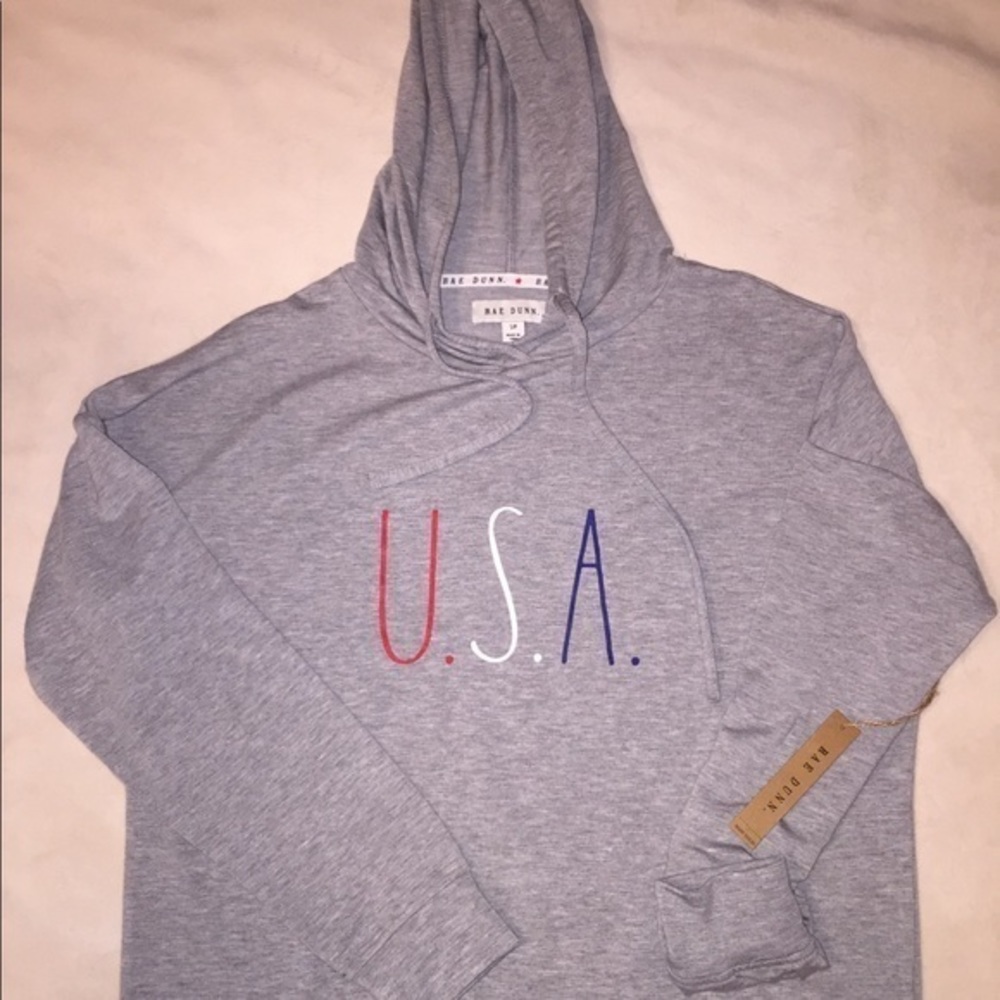NWT‎ Rae Dunn USA Hooded Sweatshirt